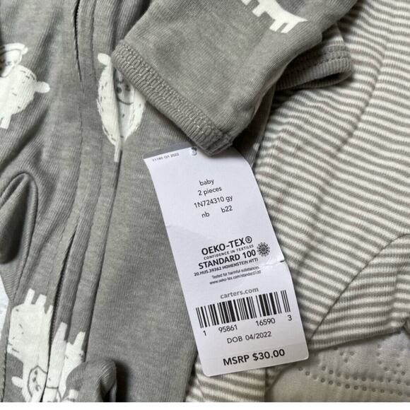 NWT Carter's Footie PJ Bundle Size NB - Picture 5 of 5